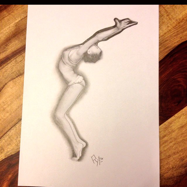 pencil_roll's tweet image. HanksMartin: RT smolander_anna: Here's #TooCreative artist Ricky's FaberCastell #pencil #drawing of a #dancer #gym…