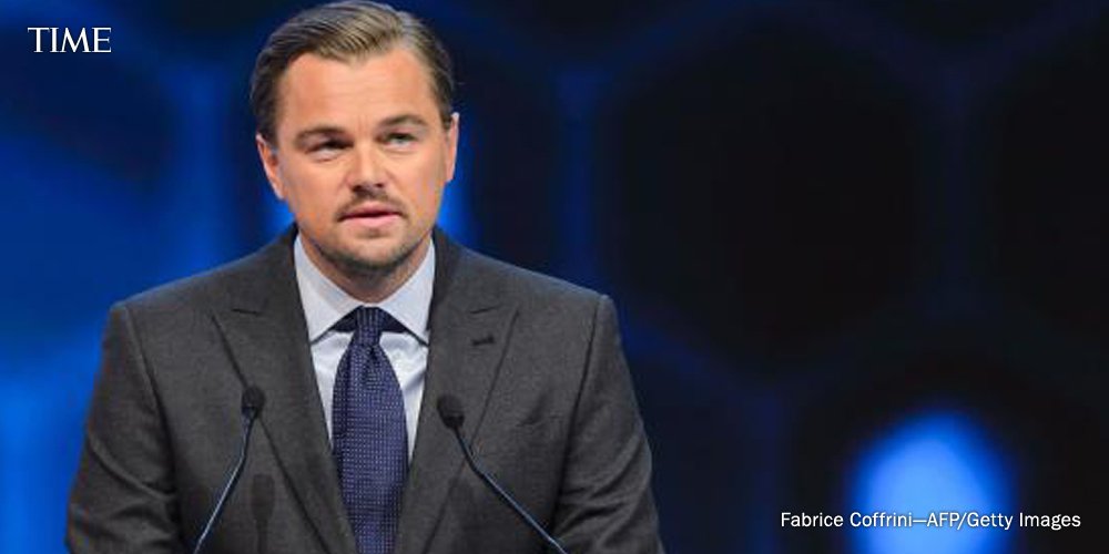 Leonardo DiCaprio slams corporate greed and calls for the elimination of fossil fuels ti.me/23groKD