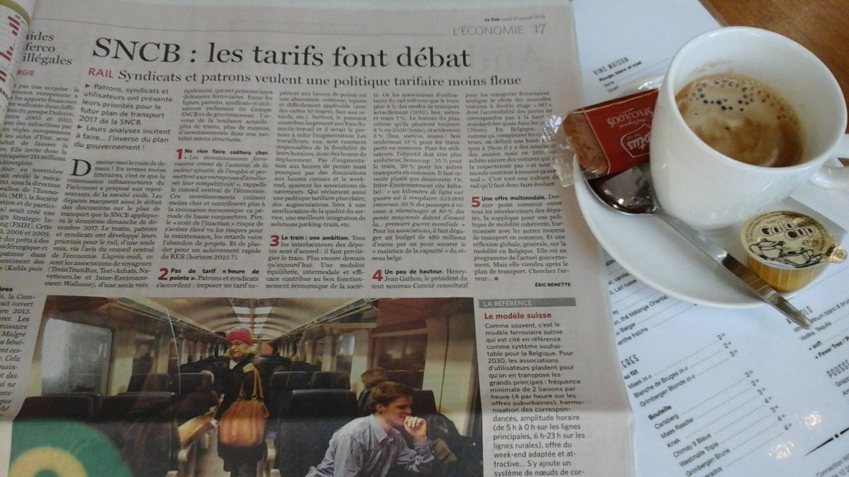 LesleyP4T's tweet photo. #SNCB Belgium rail infrastructure manager in the paper today in Brussels https://t.co/KTQrH92g6U