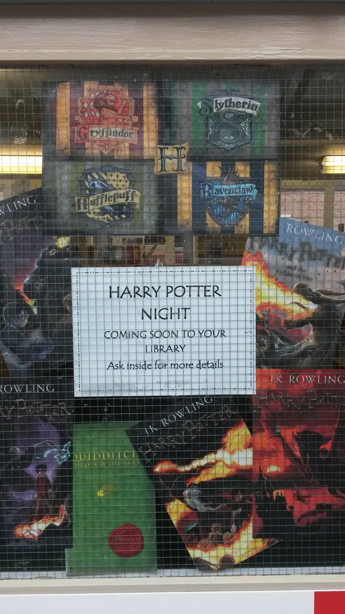 Harry Potter Night coming soon. Call in the library for more information.
#Harrypotternight