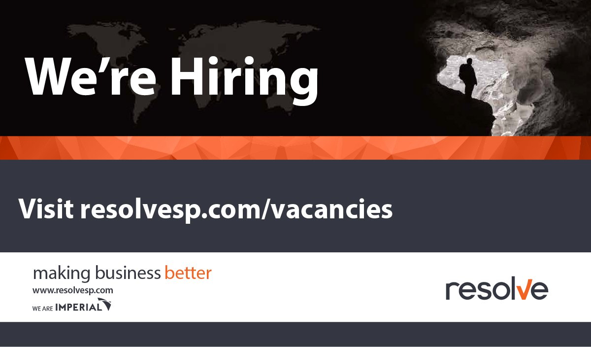 resolve_sp's tweet image. We&apos;re hiring! We&apos;re looking for a #KeyAccountsManager to join our TMS team. Visit goo.gl/TeFyVH for info.