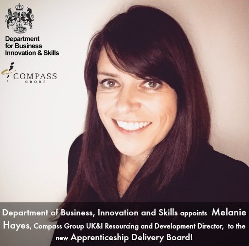 compassgroupuk's tweet photo. .@bisgovuk appointed our amazing Resource&amp;Development Director @melhayes1 to the new #Apprenticeship Delivery Board! https://t.co/NOjJpRpnn4