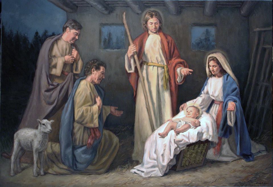 младенец христос. в яслях лежит. в яслях лежит. в яслях лежит. в яслях лежит.