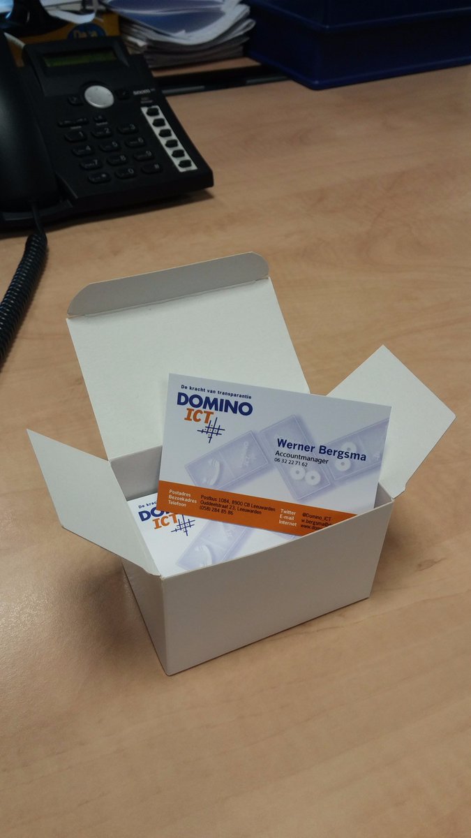 Domino_ICT's tweet photo. @KSBRepro bedankt voor de superstrakke @Domino_ICT visitekaartjes van collega @WernerBergsma! #drukwerk #Leeuwarden https://t.co/atGFUkz8gU