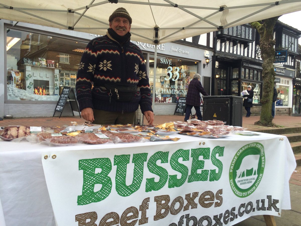 Organic #kingscotevalley Busses Farm <a href="/beefboxes/">Busses Farm</a> beef at <a href="/EG_Market/">EG Farmers Market</a> today #localproduce #EastGrinstead