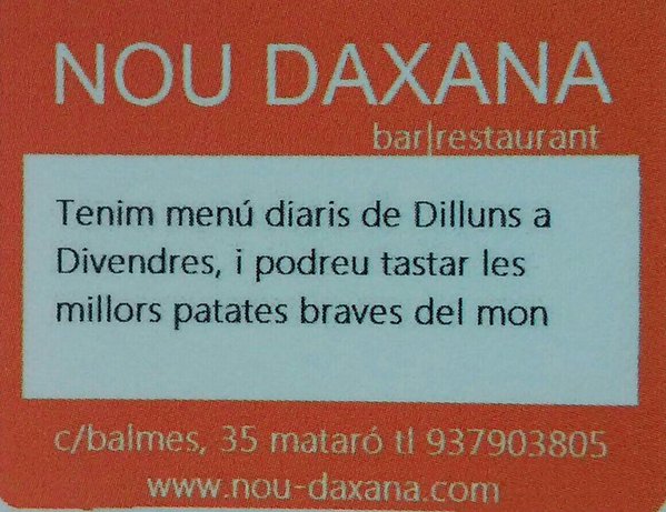 infoMaresme's tweet photo. Ja saps on dinar avui?
Et recomanen el #NouDaxana segur que l'encertes...
Bon #Menú a tothom!
C/Balmes 35 #Mataró https://t.co/CSwK8AhLhK