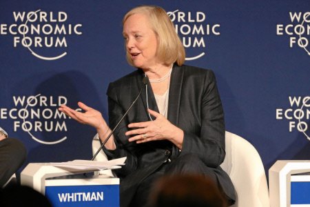 HPE's tweet photo. “Business strategy &amp; IT strategy are now one and the same” - Meg Whitman @Davos https://t.co/p5p865PJh7 #wef https://t.co/w8pZSBp9mu