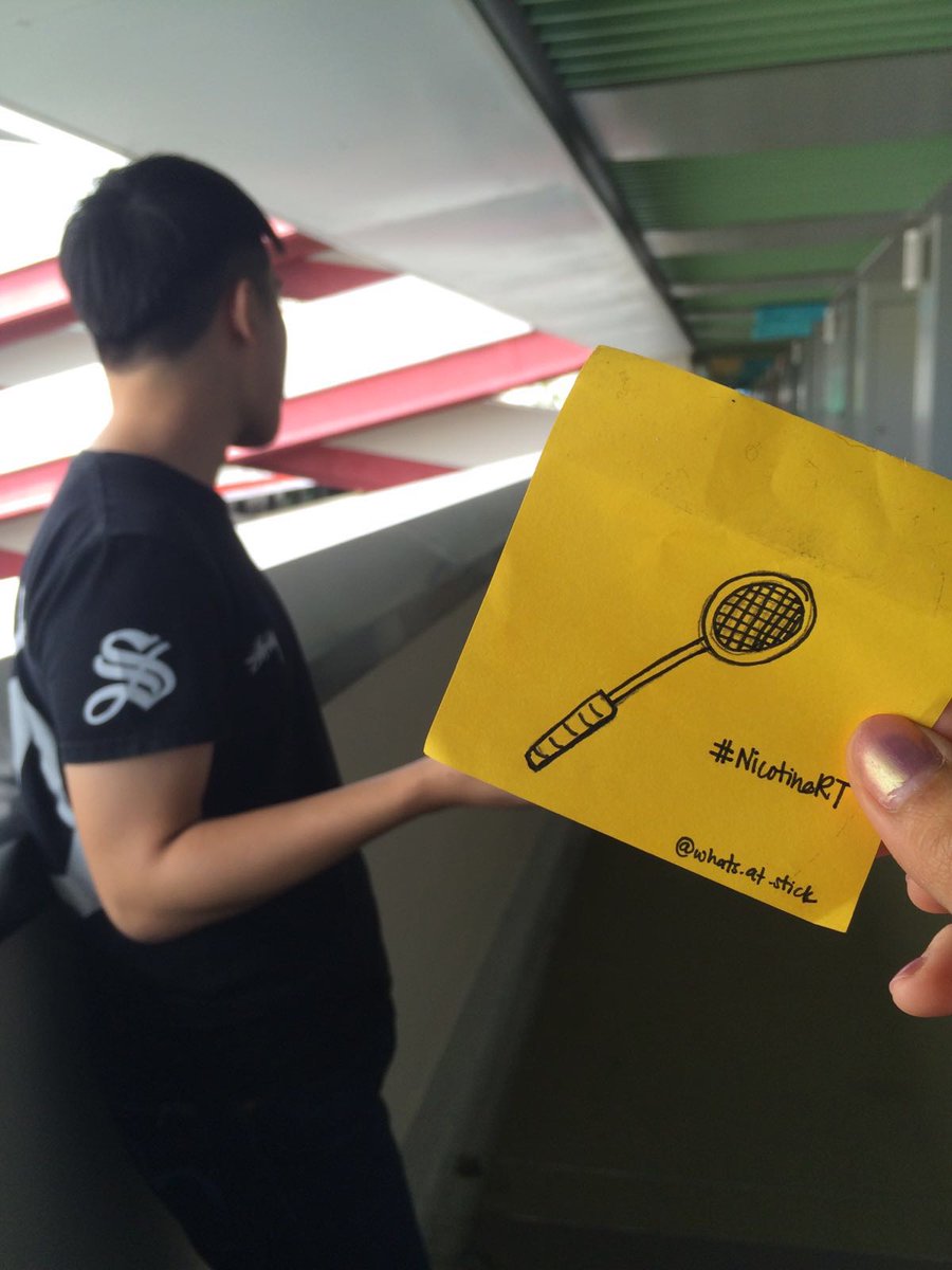 WhatsAtStick's tweet photo. Replace your cigg with some badminton rackets! Exercise and sweat that nicotine out instead of taking it in. #NRT https://t.co/TinCZTQL7D