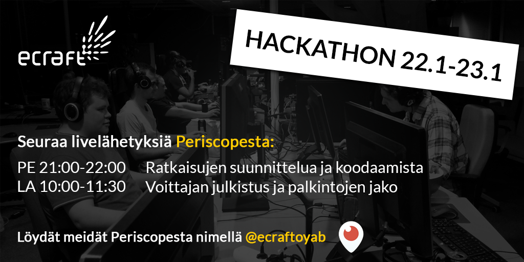 Fellowmind_FI's tweet photo. Mitä saadaan aikaseksi kun annetaan eCraftin devaajille 24 tuntia aikaa ja vapaat kädet? https://t.co/RDUod9wH2j https://t.co/oIHyEqpz6Z