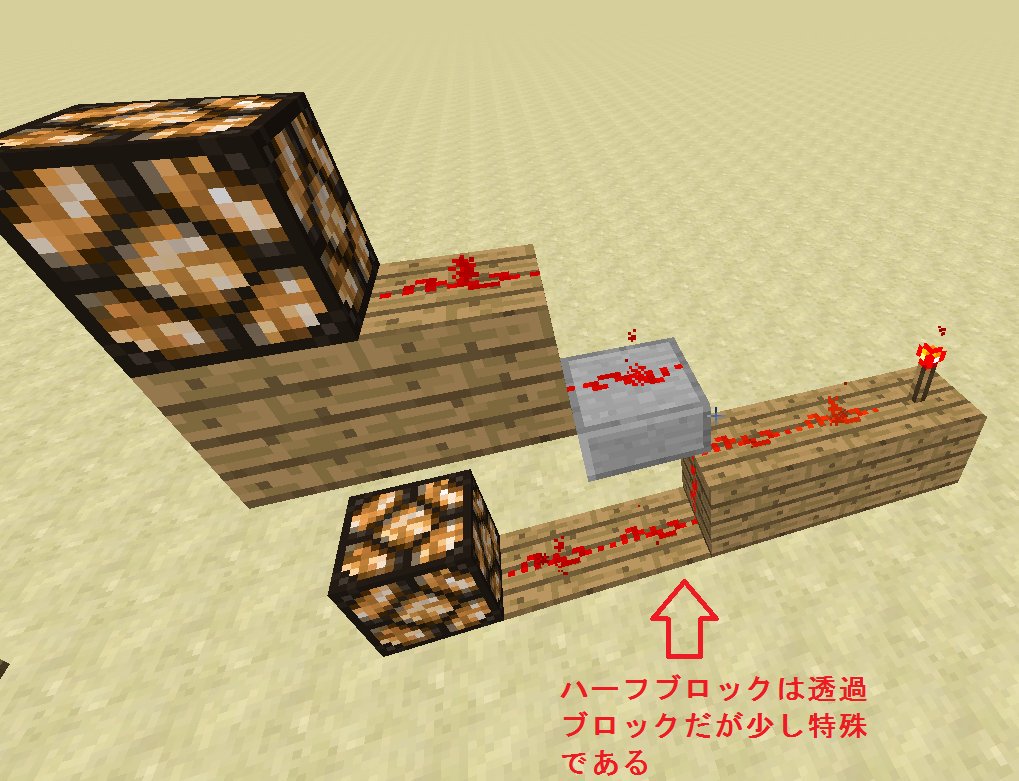大神白狼 マイクラの回路についてだけど 光を通さない 不透過ブロック と光を通す 透過ブロック にはこのような違いがあるんだ マイクラ T Co Wnklg9tjwq