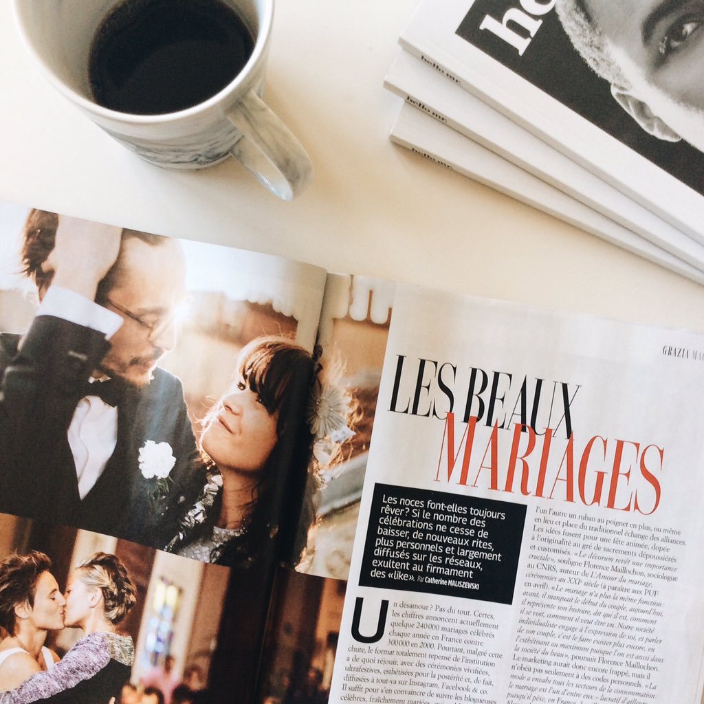 GottaSayCheers's tweet photo. Les photos du mariage de Lisa dans le @grazia_fr spécial mariage de cette semaine! (😘@makemylemonade ) https://t.co/xK1SyWEKph