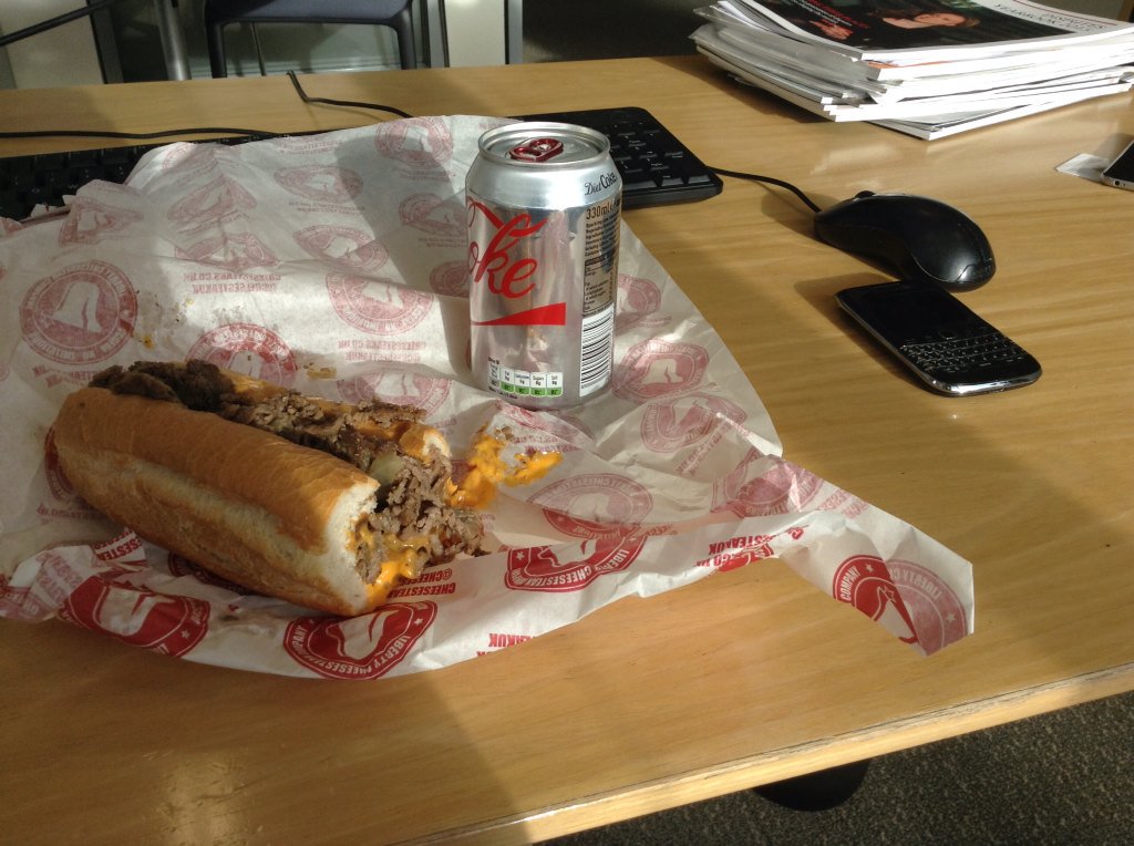 Corinne100's tweet photo. This kinda cancels out swimming last night @TriSurrey @CheesesteakUK #sorrynotsorry https://t.co/3HYfG5LcYn