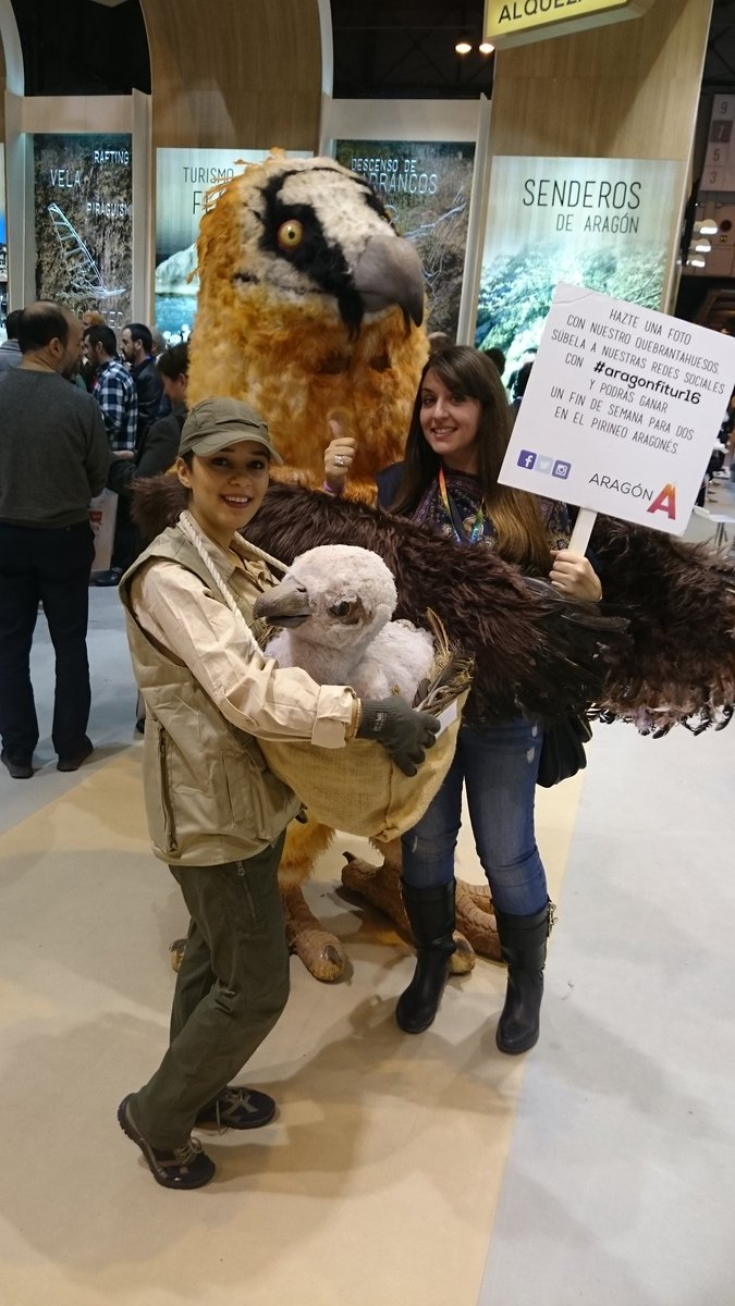lanaveibera's tweet photo. #AragonFitur16 con los preciosos quebrantahuesos!  #fitur @fitur_madrid https://t.co/Quot79OobX