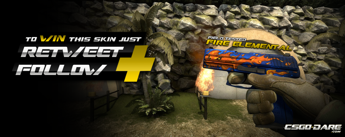 CSGO_Dare's tweet image. RT + Follow for a chance to win a P2000 | Fire Elemental (Field Tested). #CSGO #CSGOgiveaway #giveaway #win