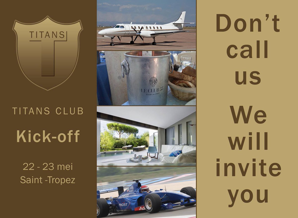 Fix8events's tweet photo. Trots dat wij de kick- off van de @titans_club mogen organiseren. 22&amp;23 mei #SaintTropez #Titansonly #Businessevents https://t.co/3KIN2BCZZY