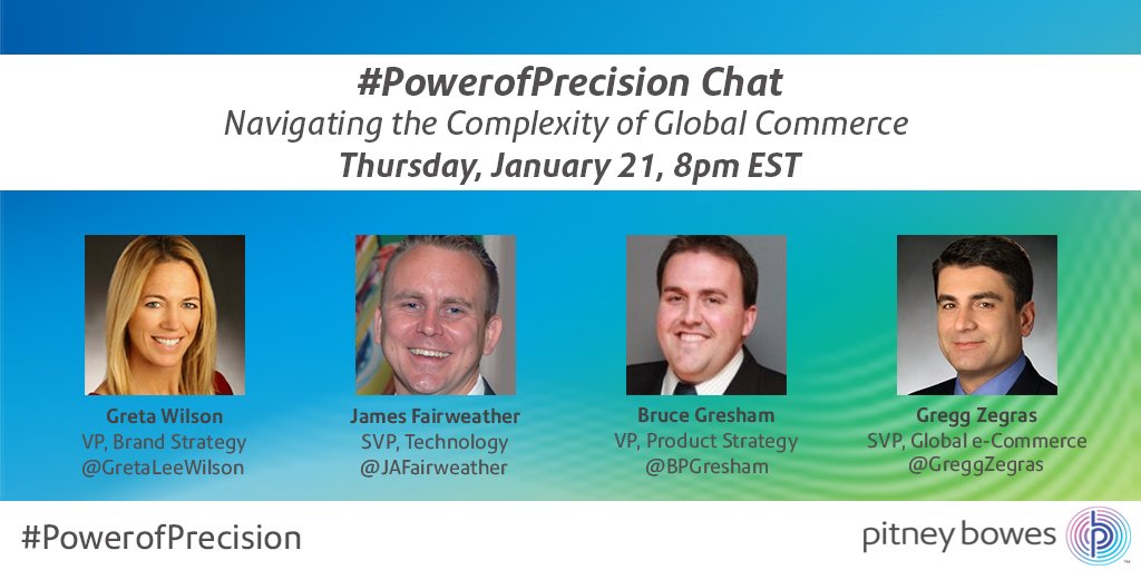 PitneyBowes's tweet photo. Meet Pitney Bowes' #CraftsmenofCommerce during tonight's #PowerofPrecision chat and join the global conversation. https://t.co/QhXSgUmBuD