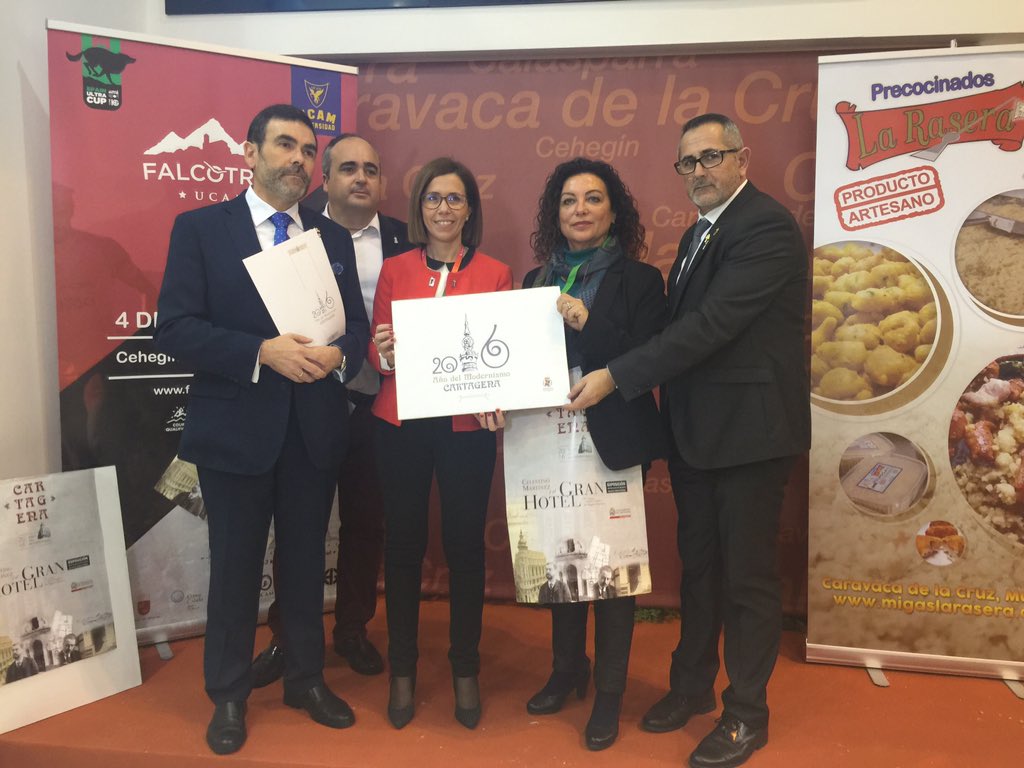 pepelopezct's tweet photo. presentamos logo del #AñodelModernismo en #Cartagena #Fitur2016 al que se suma #LaUnión @fitur_madrid https://t.co/3x8peSPekK