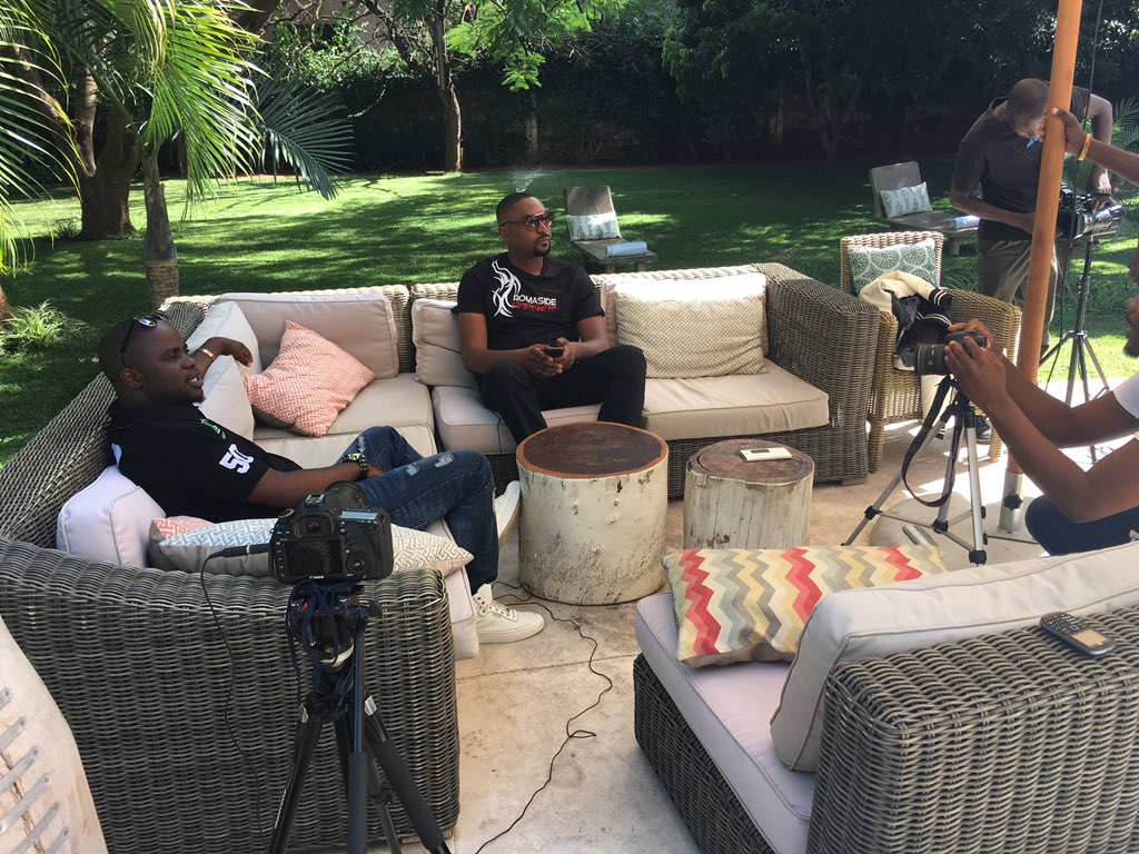 Romaside CEO &amp; Founder on set for TV shoot. <a href="/tksiyandi/">@TKSiyandi</a> <a href="/teamromaside/">Romaside!!</a> <a href="/onedjvain/">One Dj Vain</a>