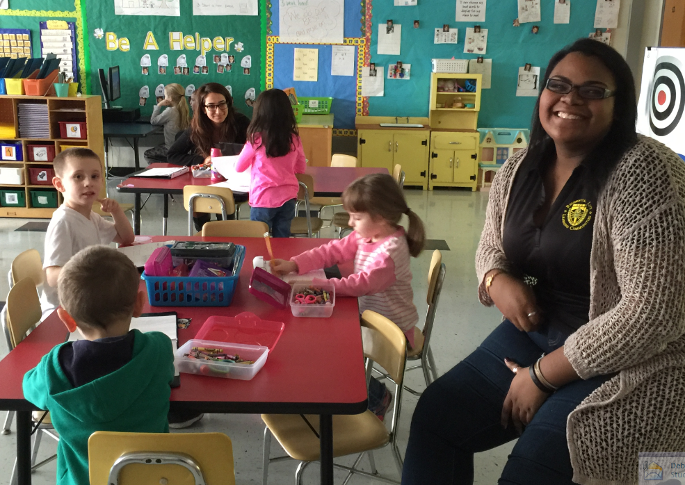 BCSDGinther's tweet photo. Our neighbors, @brockport working with UPK, K &amp; Gr. 1 students! #CollegeAtBrockportRAs https://t.co/hG8j4UPU1H