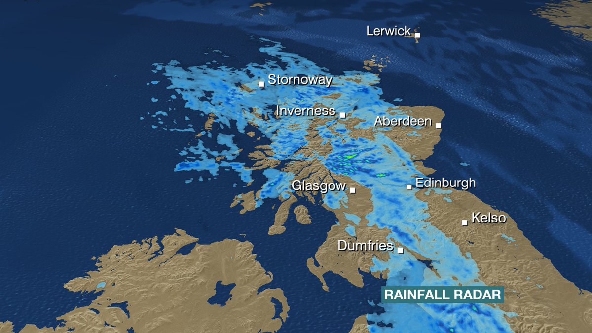 Not the nicest afternoon for Scotland with cold rain through the Central Belt and temperatures only 1C for some. CF