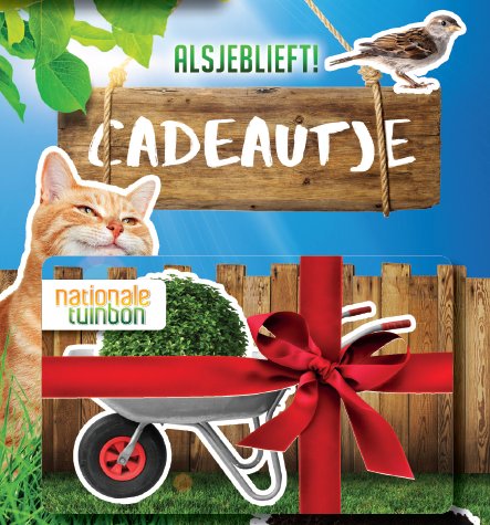 De Nationale Tuinbon kan ook worden ingezet als originele attentie voor uw personeel!