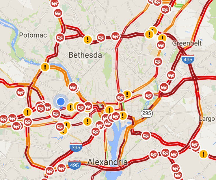 Slate's tweet photo. #Snowlock! DC-area drivers (and road crews) fail Wednesday night storm warm-up: https://t.co/sAX4tF4Hff https://t.co/8tuqtTKXqy
