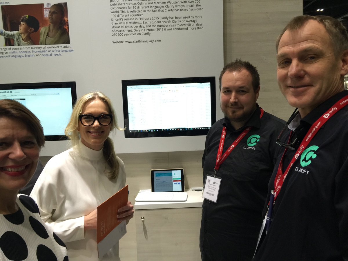 ClarifyNorge's tweet photo. Two strong, fabulous and dedicated women joined us at our stand at #bett2016 #theNorwegianclassroom @IKTNorge https://t.co/OGvdDgKZ6p