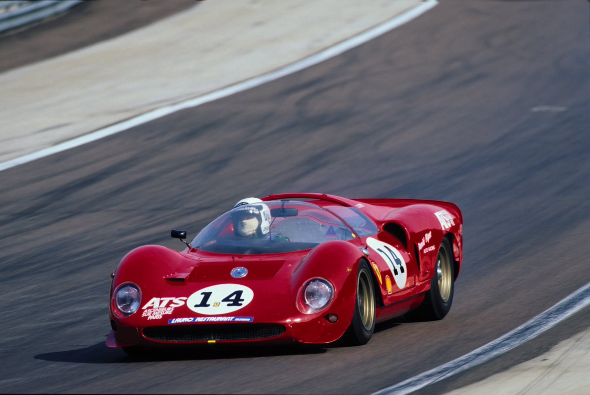 Ferrari's tweet photo. The #Ferrari #330P2โs 3967.44cc 60ยฐ V12 rear engine is longitudinally mounted. More on: https://t.co/L0dJOjRAUP https://t.co/SpNL7lZO7R
