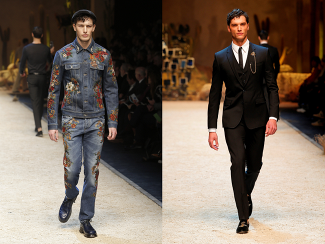 HighfashionUK's tweet photo. Sicilian Western: @dolcegabbana #Men’s FW16/17 https://t.co/sUqEJg7JDm via @LuxuryInsider #dolcegabbana https://t.co/HMeC3e4PG8