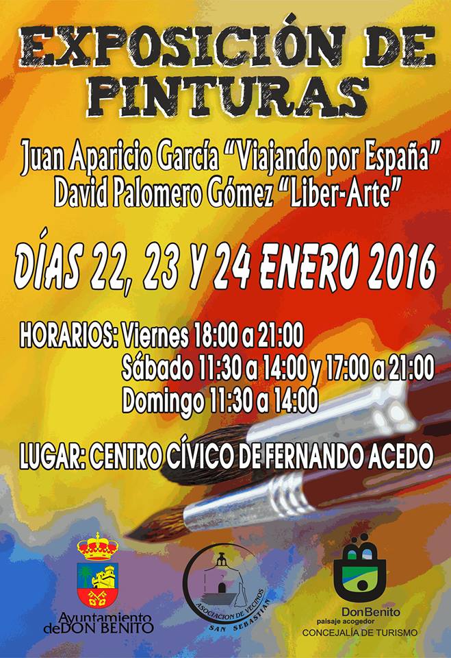 QueHacerDB's tweet photo. Fiestas del Barrio San Sebastián
Del 22 al 24 Enero
Expo pintura de Juan Aparicio y David Palomero
CCívico F. Acedo https://t.co/Wetpsdjb1h