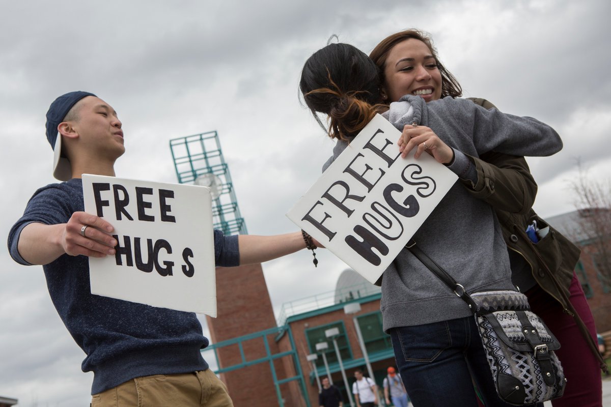 binghamtonu's tweet image. Now that's an offer we can't refuse. #NationalHugDay