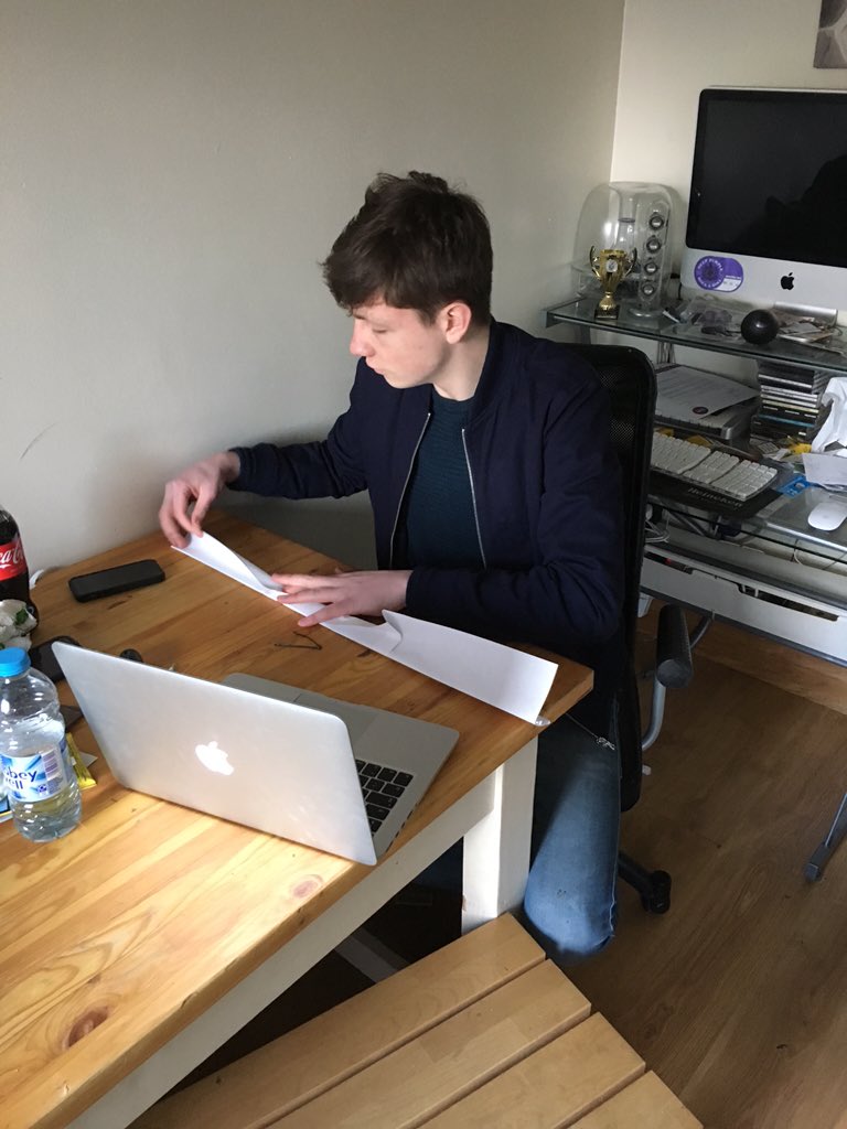 TheProlos's tweet image. So while I'm messing about with pedals. Faron's busy with some origami 😂