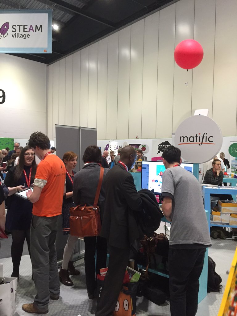 MatificUK's tweet photo. Lots of interest at the #Matific stand today. Engaging maths resource for schools.#mathsed #mathschat #primaryrocks https://t.co/crZhrYlcou