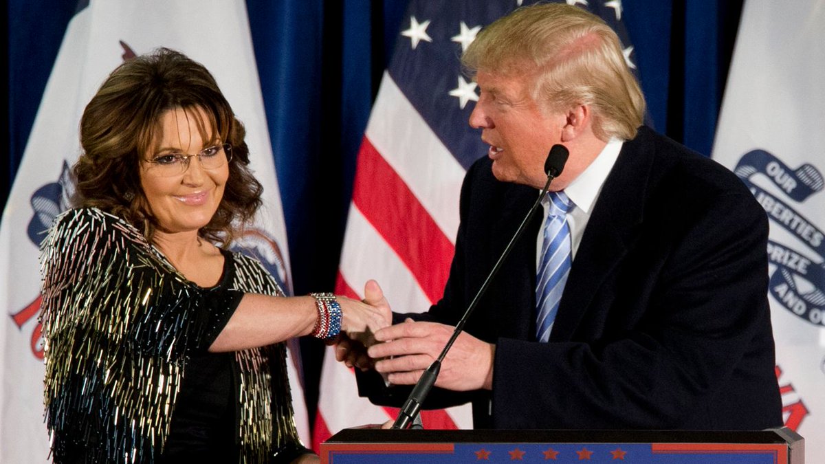 RollingStone's tweet photo. How Donald Trump and Sarah Palin are a match made in heaven https://t.co/ugj3VhC0c4 https://t.co/Od5sDNaEYa