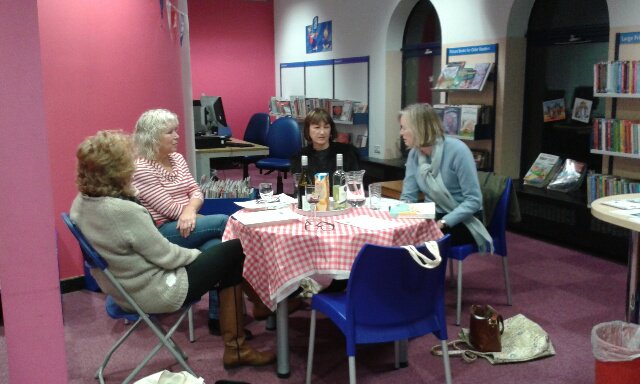 gloslibs's tweet photo. Balcony Book Group at Chelt Lib enjoying #NotQuiteNice event last week, informal & informed discussion! https://t.co/IHyJdecPl8