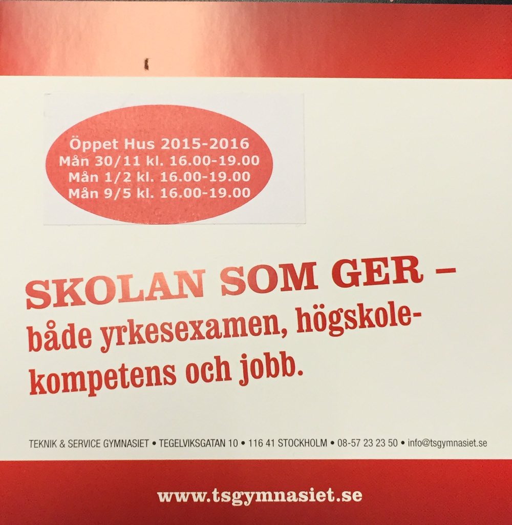 cecrsjo's tweet photo. Besök oss på Öppet hus 1/2 kl 16-19 https://t.co/5SuRUX71DZ #gymnasieval16 #yrkesutbildning #gyval #dintalang https://t.co/Jc27ShNjzS