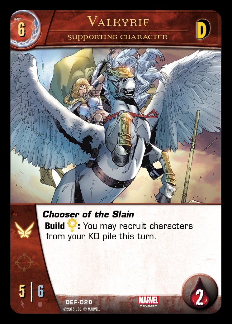 UpperDeckEnt's tweet photo. Ride of the Valkyrie! Vs. System 2PCG Defenders expansion coming soon! #VsSystem2PCG #Defenders #Valkyrie https://t.co/8eyEgzl1iG