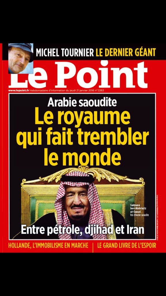 NawafEObaid's tweet photo. عنوان غلاف @LePoint المجلة الأسبوعية السياسية الأكثر تأثيرا في #فرنسا "#السعودية: المملكة التي تهز العالم" https://t.co/1pTr9JVaoS
