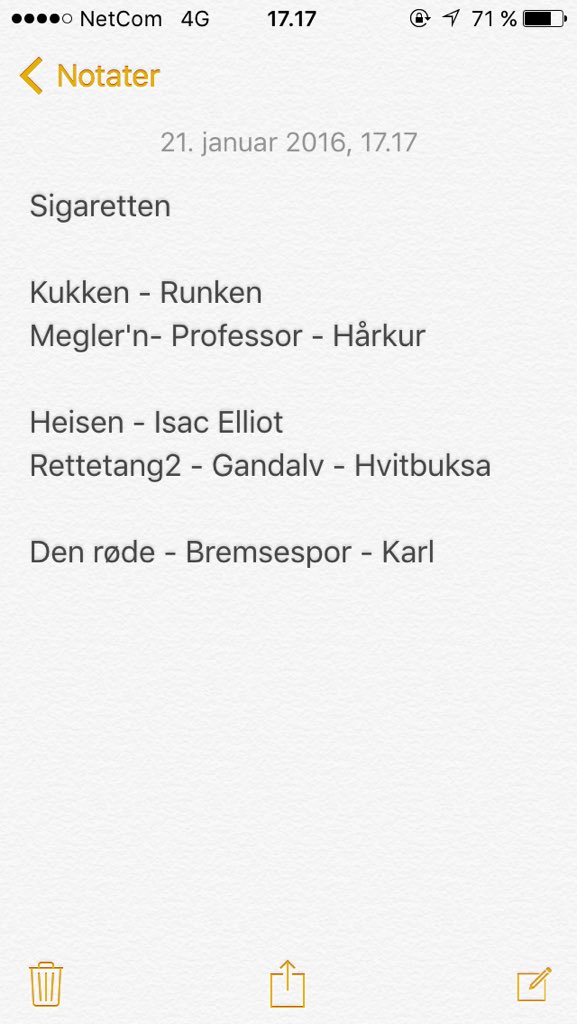 Vi er på vei til hallen inni fjellet. Ikke akkurat sesongens letteste kamp. Her er rekkeoppsettet: