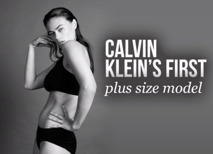 Calvin Plus Size Model Myla Dalbesio