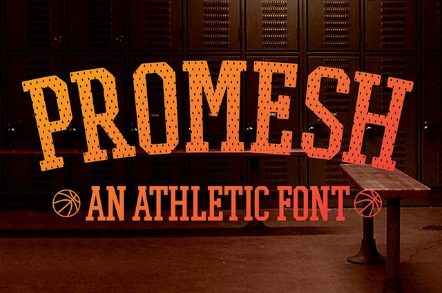 PROMESH puts a spin on your typical and boring athletic #font.
Get it #free: bit.ly/1SCrvvy