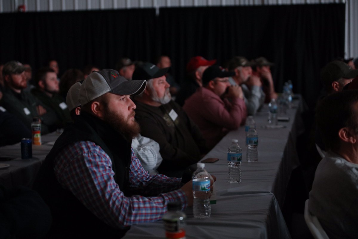 PrecisionPlant's tweet photo. Last keynote of the week; great photo of farmers watching the first keynote from Tuesday's #PPWinterConference2016. https://t.co/sBGY3R1fp3
