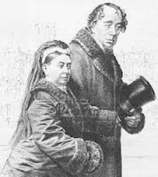 Benjamin_Disrae's tweet photo. @queenvictoria1_ and me attending to a meeting about Indian territories https://t.co/EsuG0yVyYg