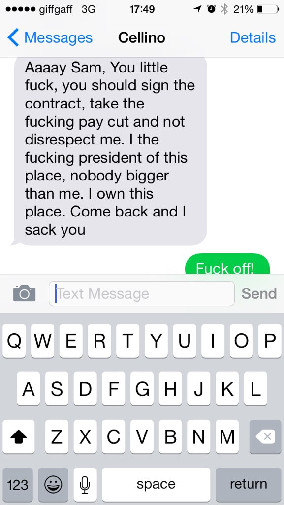 <a href="/DMAC102/">Darragh MacAnthony</a> in the same respect Sam Byram has just leaked a very similar exchange with his old chairman....
