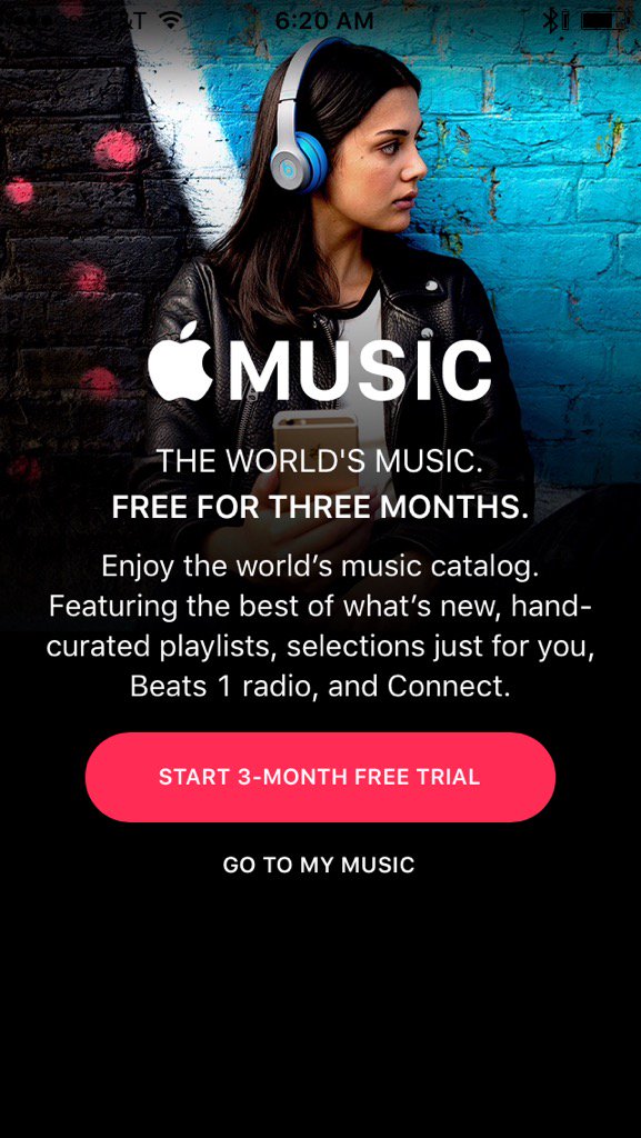 RiniMMA's tweet image. Dear @AppleMusic this new ad that prevents me from accessing my music is bad. Accidental enrollment intent?