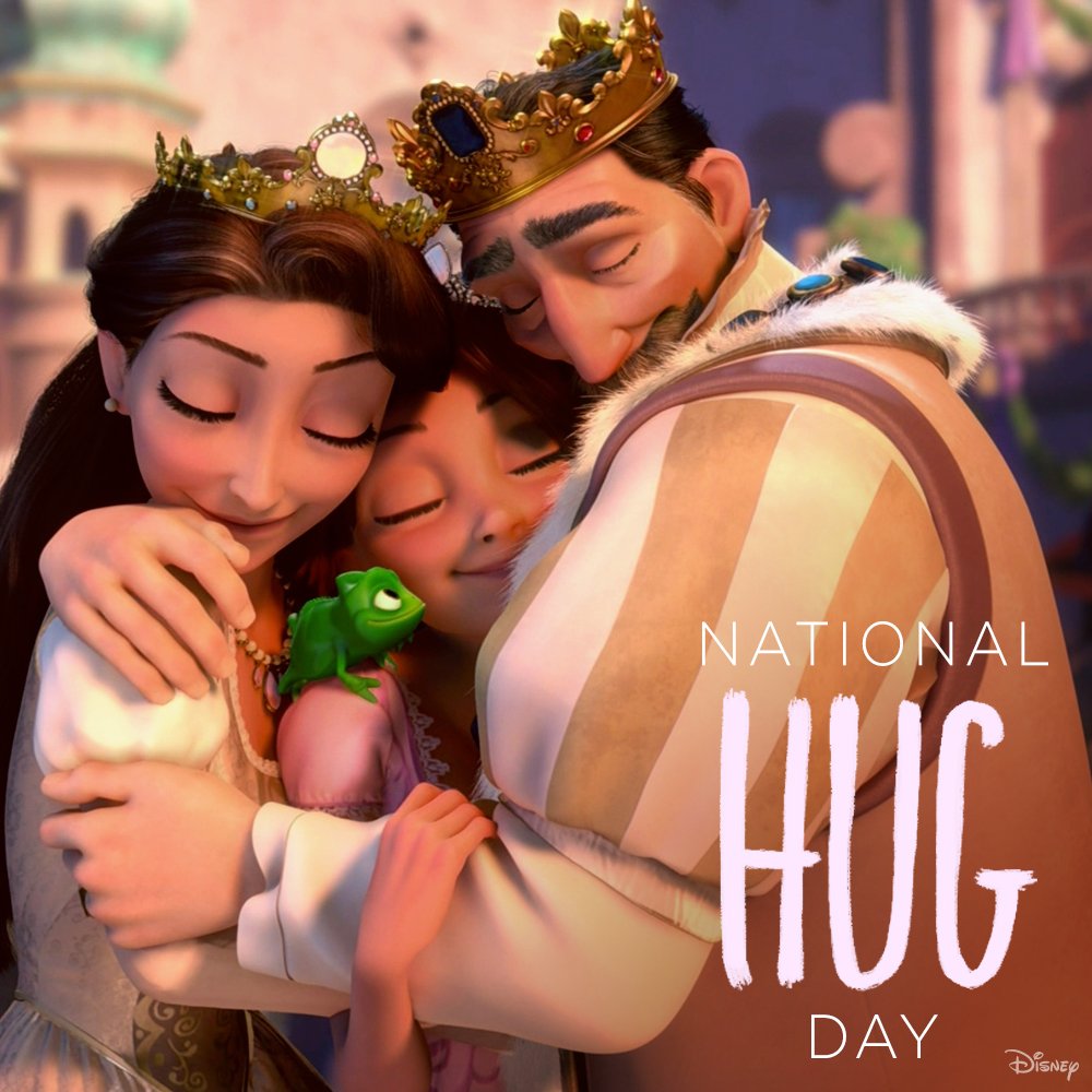 Disney's tweet image. Embrace #NationalHugDay.