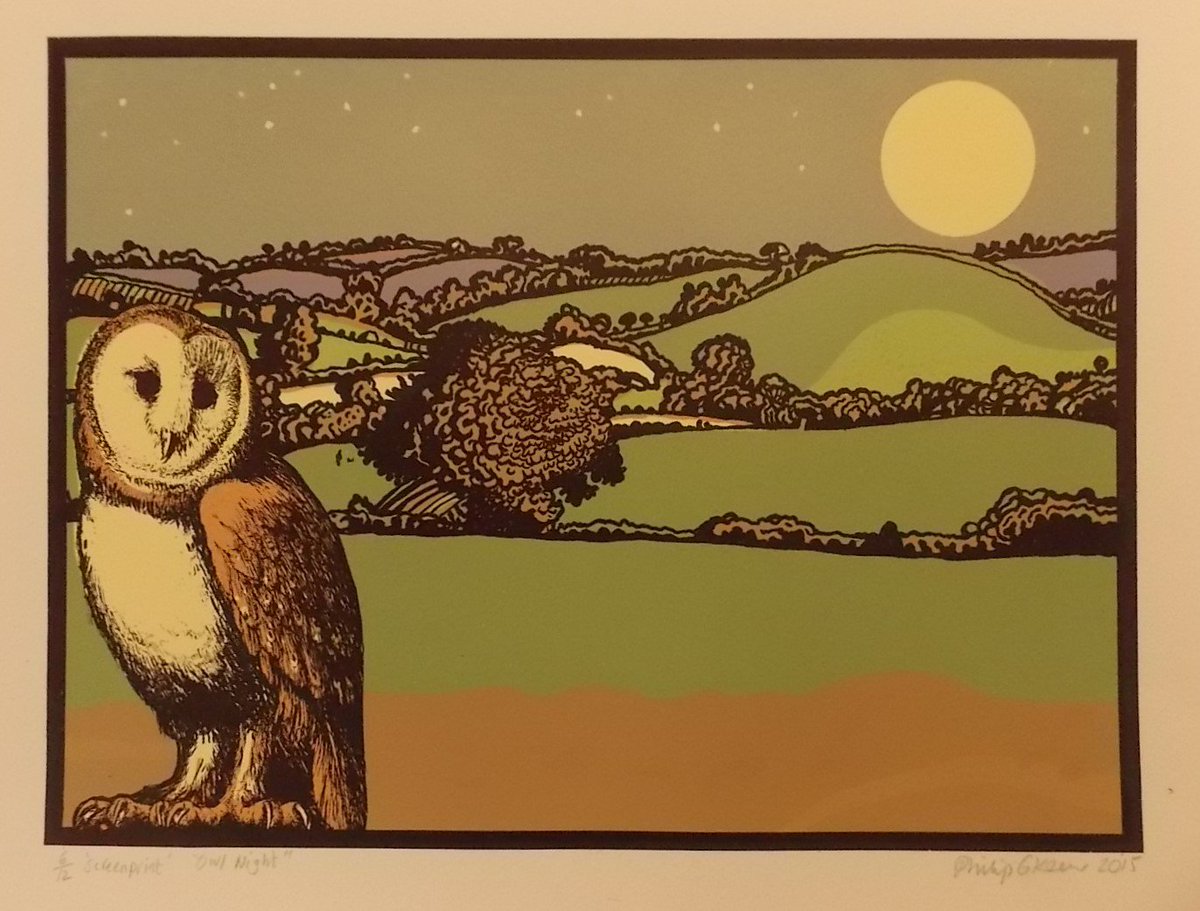 "Owl Night" new screen print.
