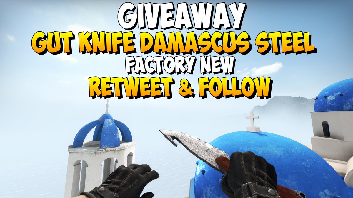 Twitter Giveaway? Okay! That's a ★ Gut Knife | Damascus Steel (FN)
Retweet &amp; follow to have a chance to win! :)