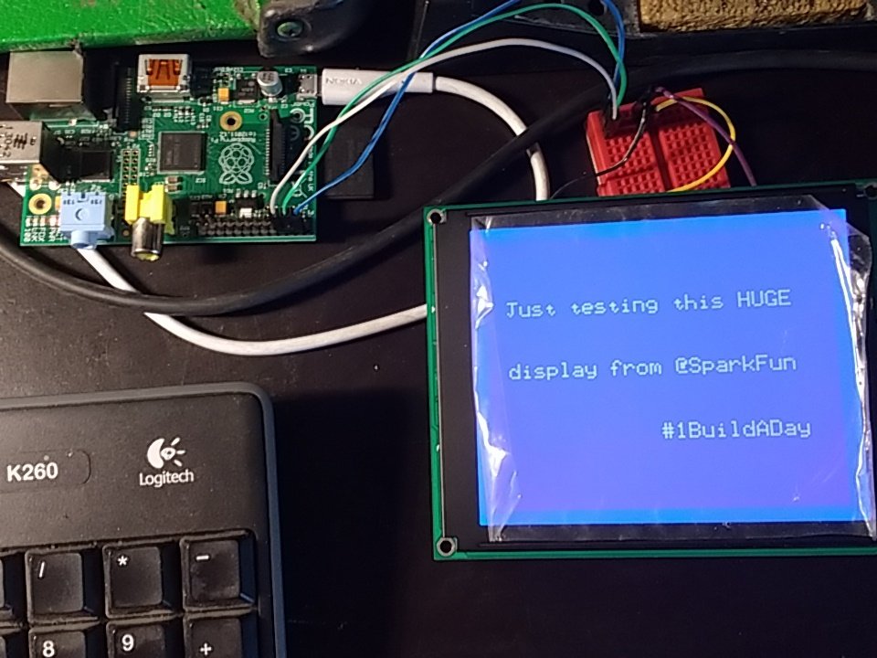 alfrz's tweet photo. Just testing this HUGE display from @SparkFun #1BuildADay #RaspberryPi https://t.co/3R2jJyOC1e
