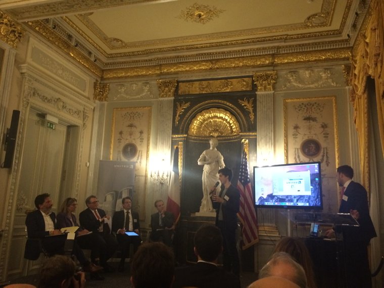FrenchTouchConf's tweet image. Listening to @photonomie at the #NextGen #startupscontest @amchamfrance @gaelduval